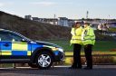 Police officers on patrol in Aberdeen