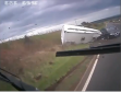 The caravan crashed on the A90