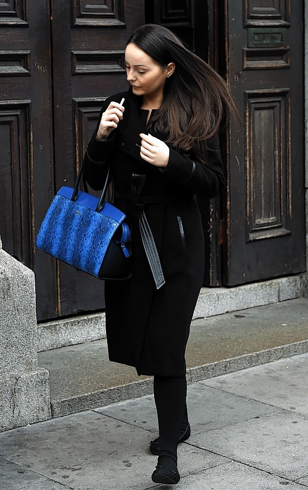 Charlotte Roche outside court in Aberdeen