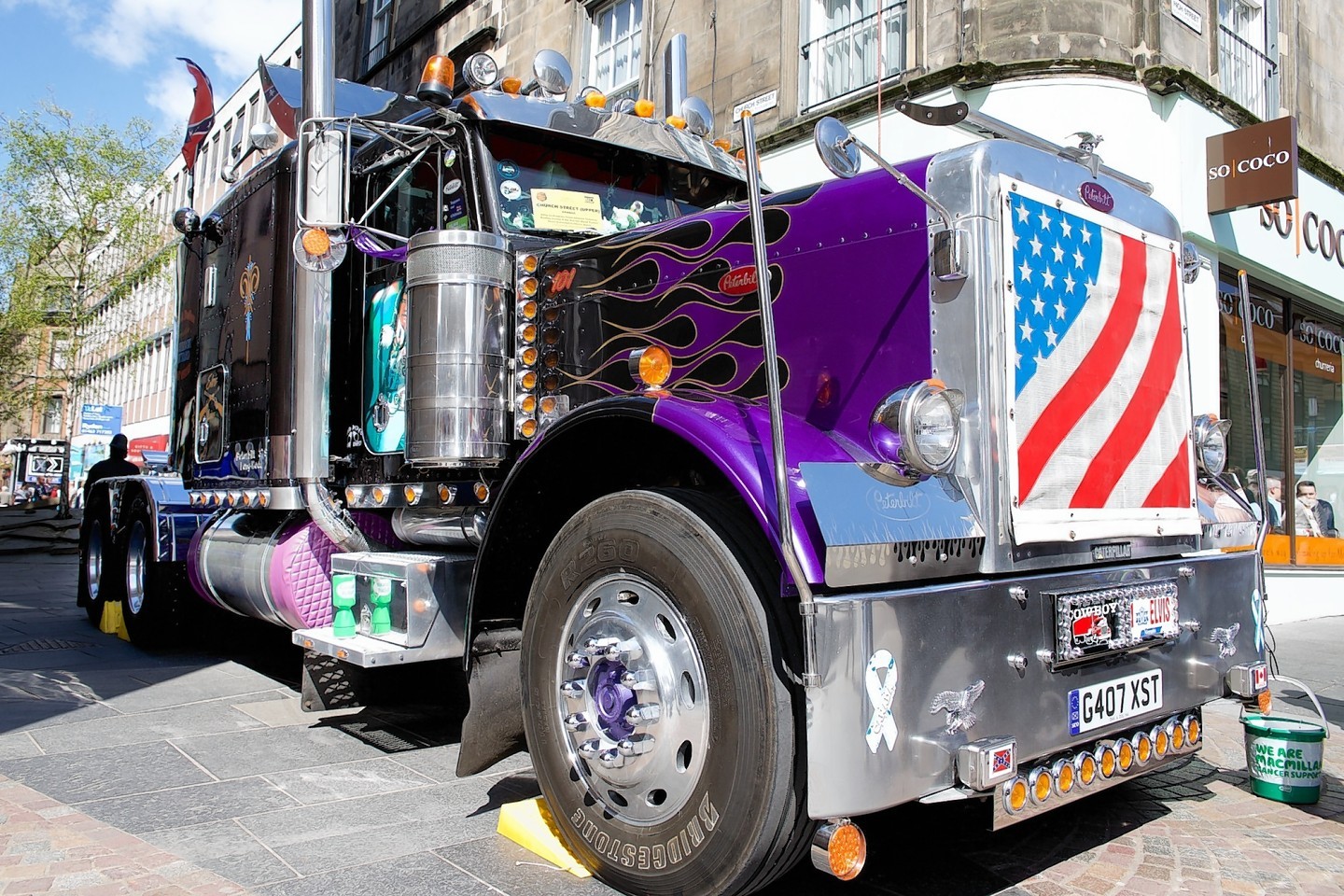  As well as a wide range of cars, this Peterbilt truck was also on show