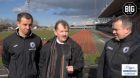 Dave Edwards with Edinburgh City captain Dougie Gair and manager Gary Jardine