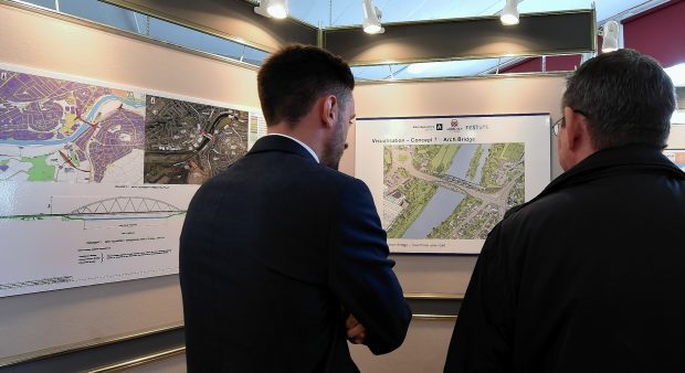 Public consultation for the new bridge at Bridge of Dee at Inchgarth Community centre, Aberdeen. Picture by Jim Irvine