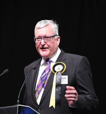 Fergus Ewing makes his speech after winning Inverness and Nairn