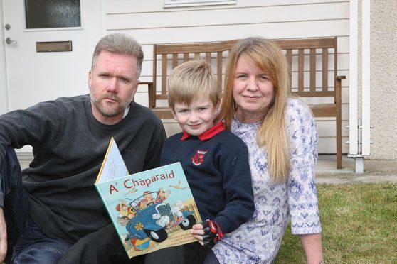 Gregg and Kathryn Brain with their Gaelic-speaking son Lachlan