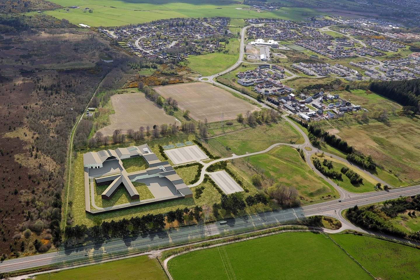 Artist's impression of how the new jail could look at Milton of Leys.