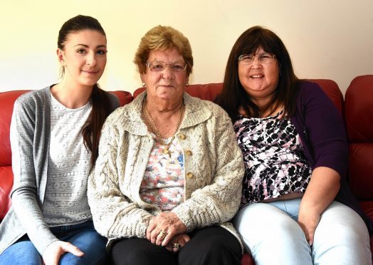 Shona Cameron (21) (left) with Jean Curran (80) and her daughter Linda Curran (52).
