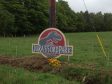 The sign comparing Rafford to Jurrasic Park was removed within hours.