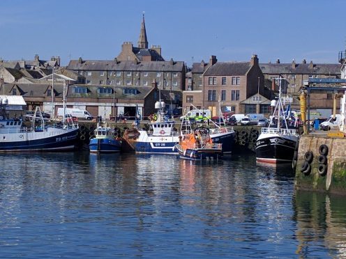 Firefighters are at the scene of the incident at Peterhead harbour