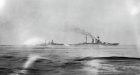 HMS Warspite and Malaya seen from HMS Valiant at 14:00 hrs on 31 May 1916