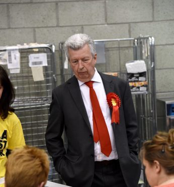 Lewis Macdonald watching the recount. Picture by Kenny Elrick