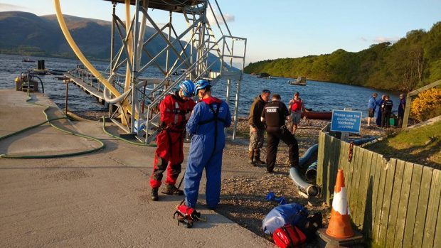 Rescue of kayakers at Loch Lochy in Lochaber