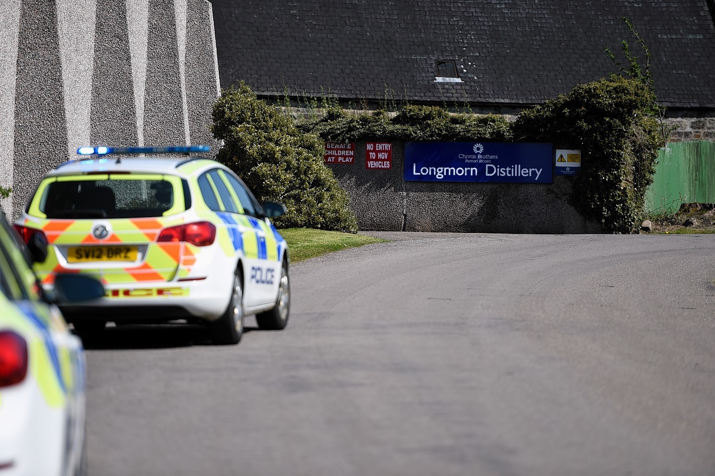Emergency services at Longmorn Distillery, Fogwatt. Picture by Gordon Lennox 