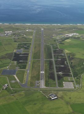The runway at Machrihanish near Campbeltown