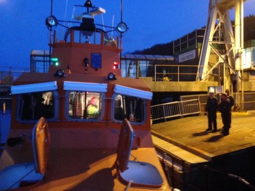 Oban lifeboat berthed in Craignure