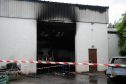 Ogilvy Car Restorations, Woodlands Industrial Estate, Grantown On Spey, which caught fire.