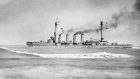 HMS Warrior during the Battle of Jutland