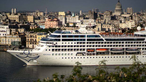 Carnival's Adonia cruise ship arrives from Miami in Havana, Cuba (AP)
