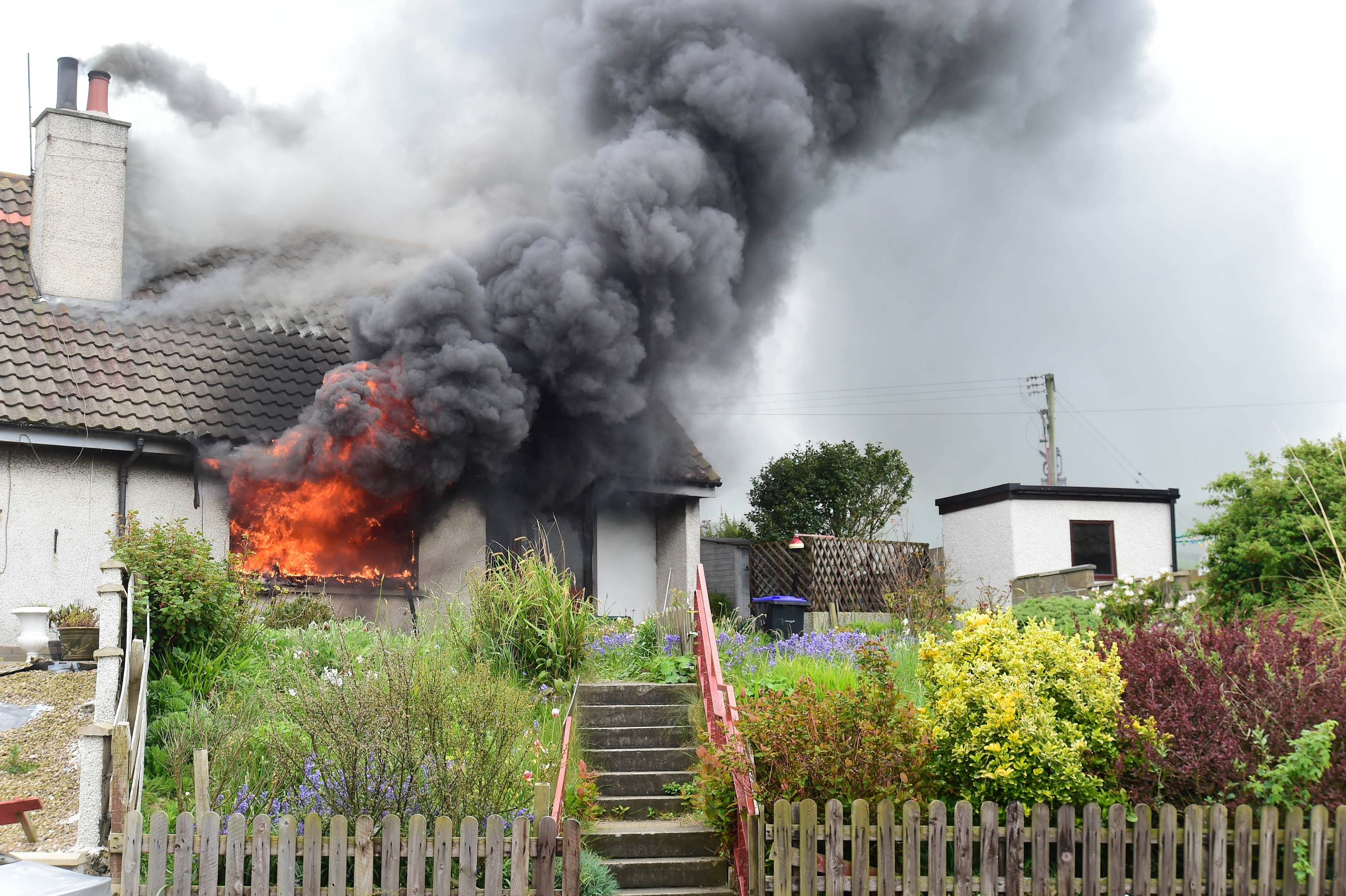 House fire on Dundarg Road, Rosehearty