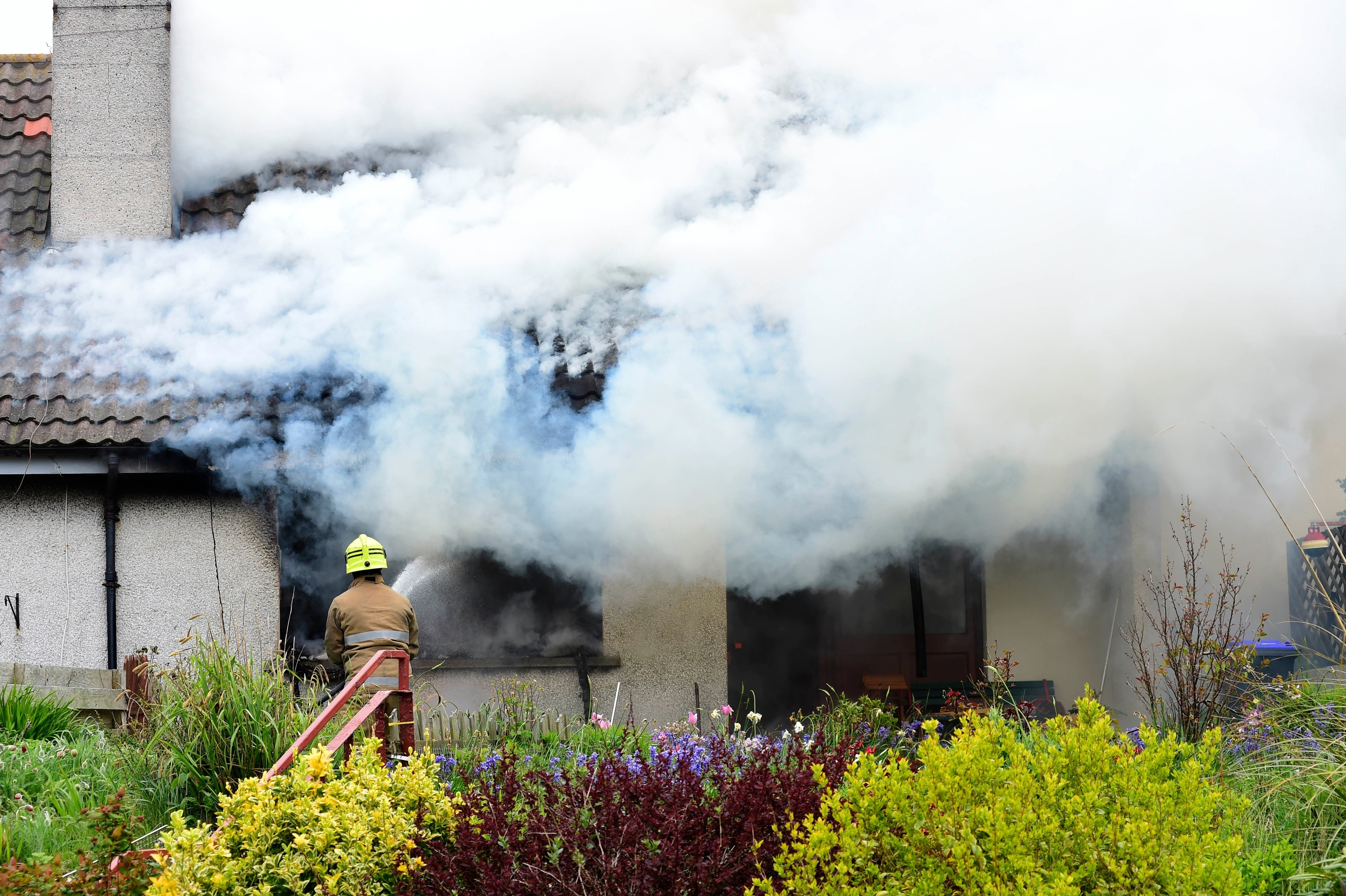 House fire on Dundarg Road, Rosehearty