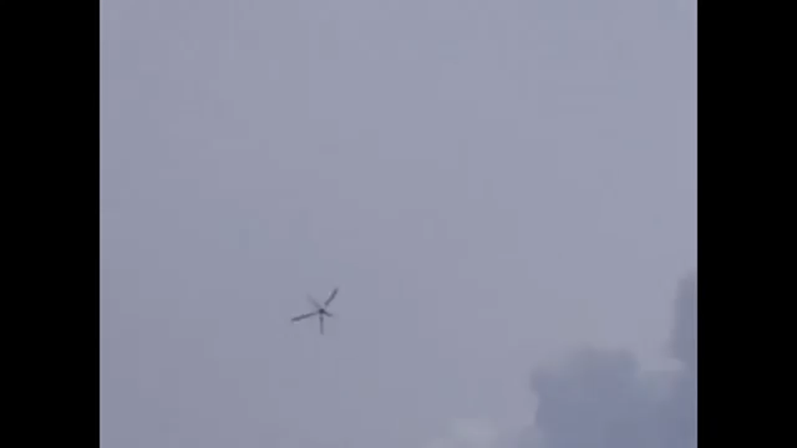 Footage has emerged of the rotor blade still spinning as it separated in the moments before a North Sea helicopter crash.