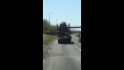 Transport lorry sways from side to side on A90