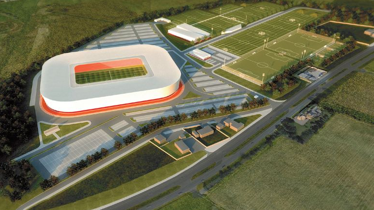 Artist impression of plans for the new Dons stadium