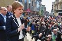 Nicola Sturgeon holds her final party rally on Buchanan Street