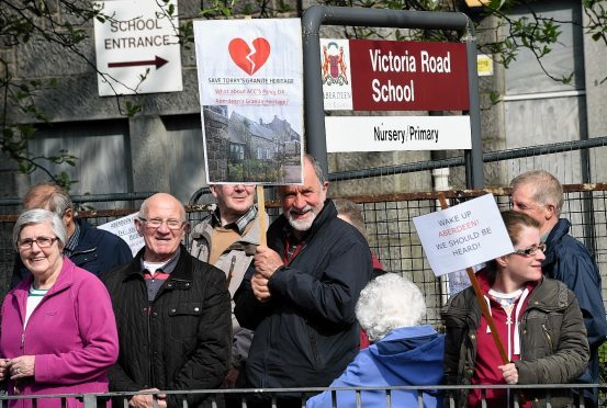 The protest at Victoria Road