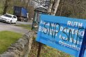 Conservative candidate posters near Banchory, have been vandalised with SNP written over it.