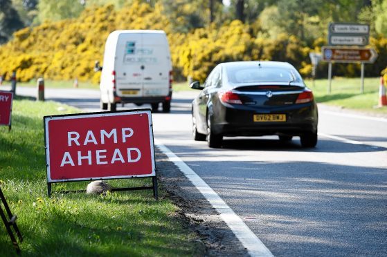 Roadworks on the A96