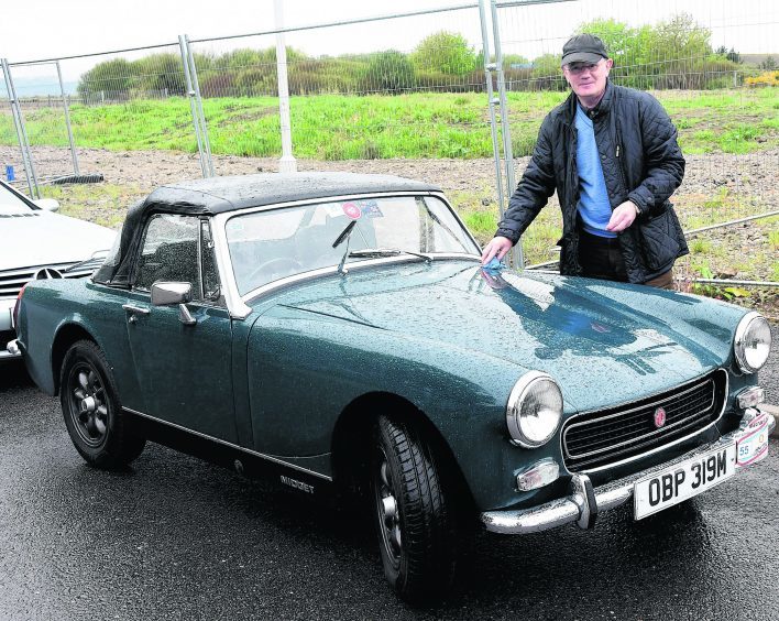Stewart Park with his 1972 MG Miget.