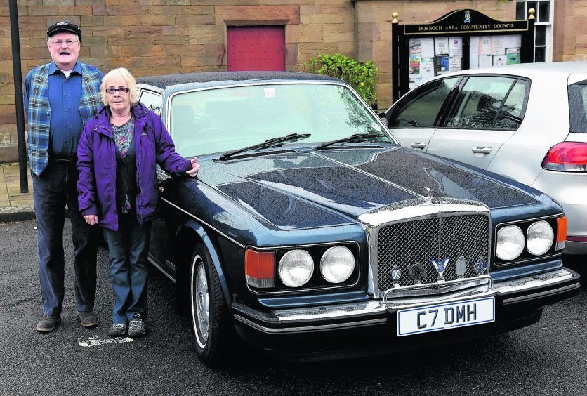 David and Rachel Hird with their 1985 Bentley Eight.