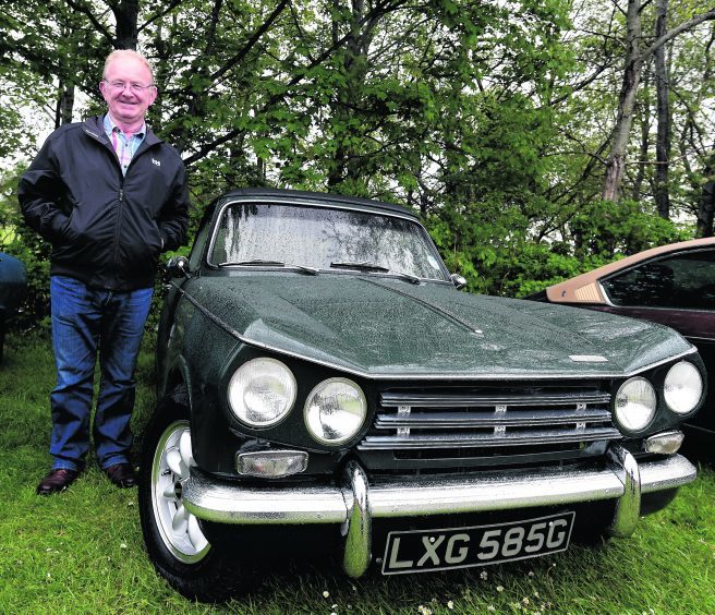 Ian Kane, Westhill, with his Triumph Vitesse.