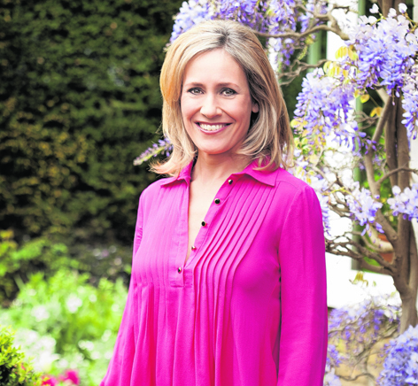 She’s in her 40s, juggling a
hectic work and family life, but newsreader and Chelsea Flower Show host Sophie Raworth has no complaints