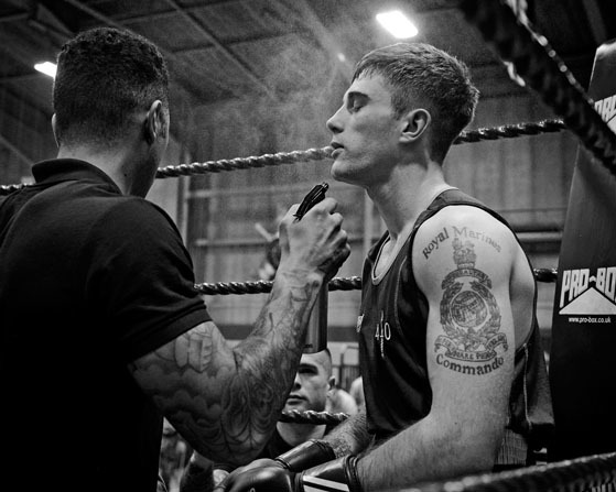 The Royal Navy Photographer of the Year 2016: L(Phot) Will Haigh. The annual Corps Boxing Championships