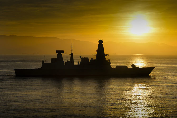The Best Maritime Image Award:  HMS Dauntless Routine Visit to Gibraltar .HMS Dauntless visited the port of Gibraltar as the last planned port visit of her current deployment. L(Phot) Simmo Simpson