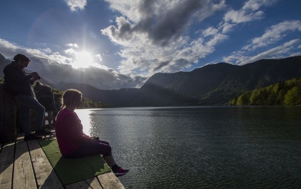 Abi Jackson finding zen at Lake Bohinj