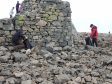 Volunteers collect litter on the summit of Ben Nevis