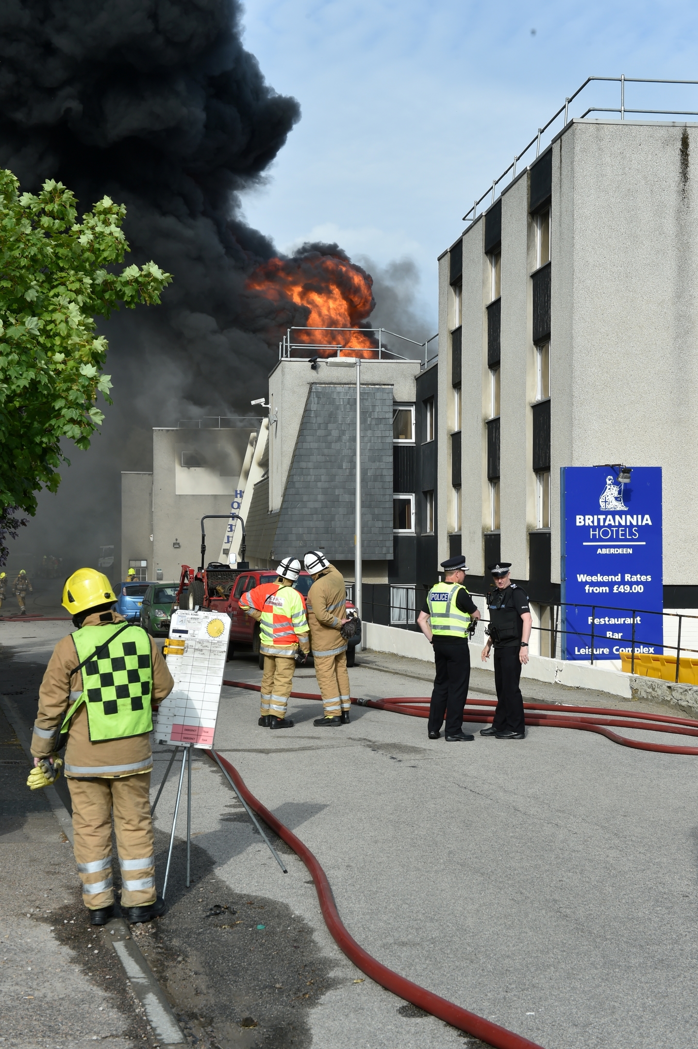 Britiania hotel Fire. Picture by Colin Rennie 