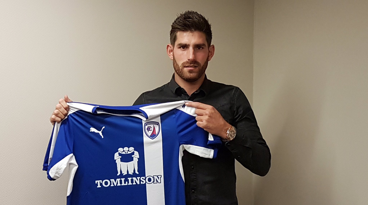 Ched Evans faces a retrial in October (Image courtesy Chesterfield FC)