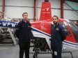 Wings for Warriors student Marc Goddard and instructor Chris Kirk