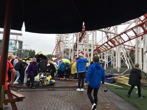 The scene of the accident at M&D's theme park in Lanarkshire