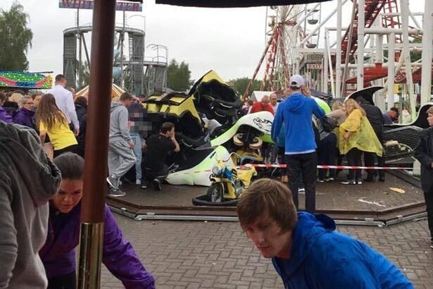 The scene of the accident at M&D's theme park in Lanarkshire