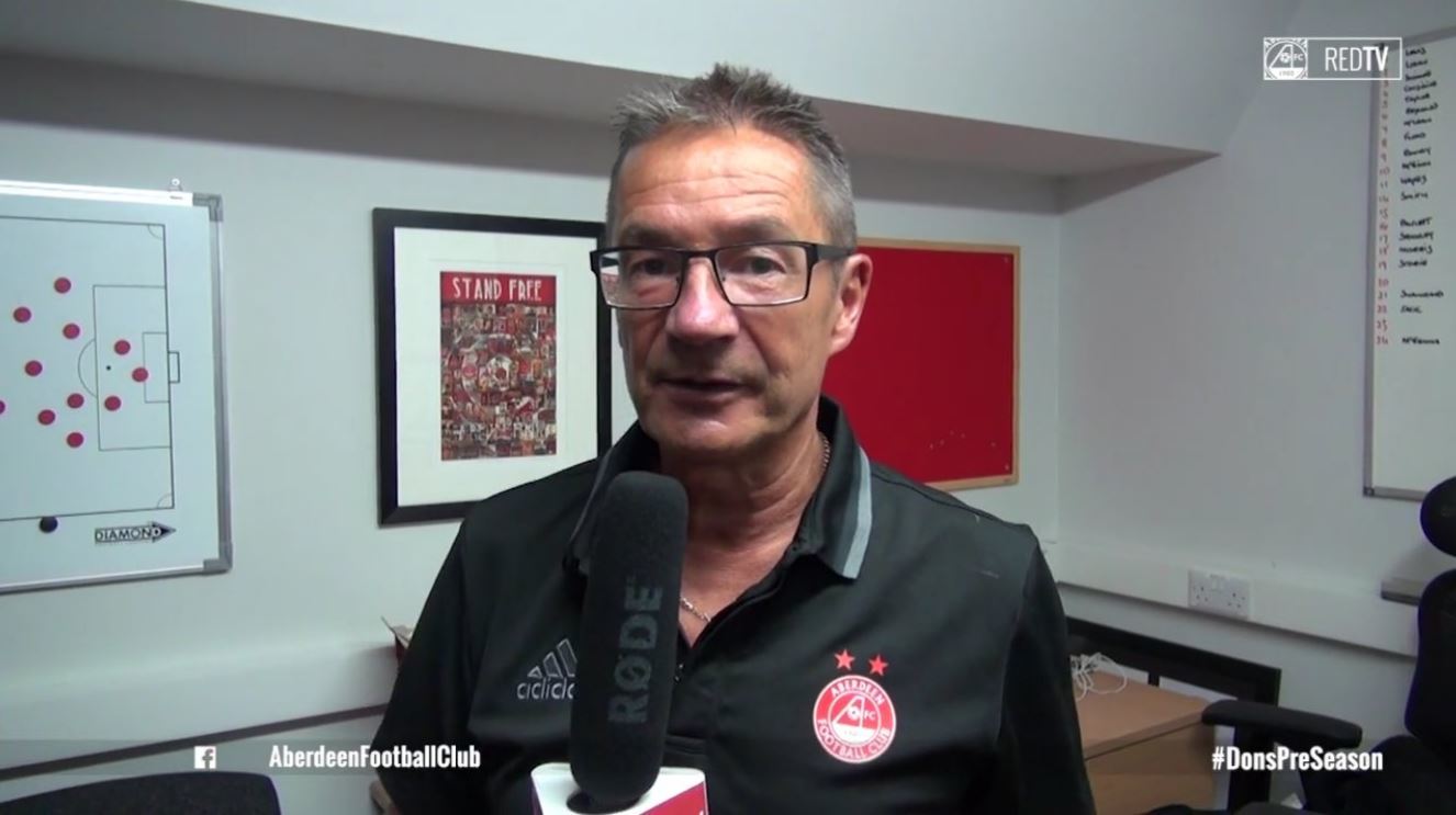 Dave Macdermid of the Dons... With next season's team sheet behind him?