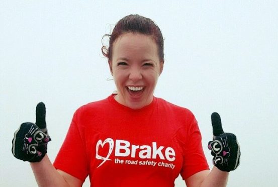 Elaine McPherson on the summit of Ben Nevis