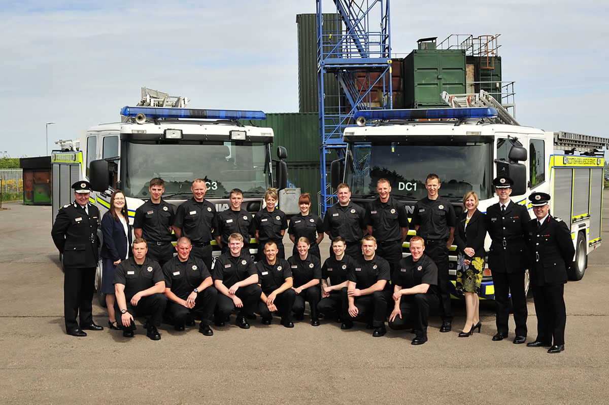 The fire and rescue service's latest recruits in the north-east, following their graduation in Portlethen yesterday.