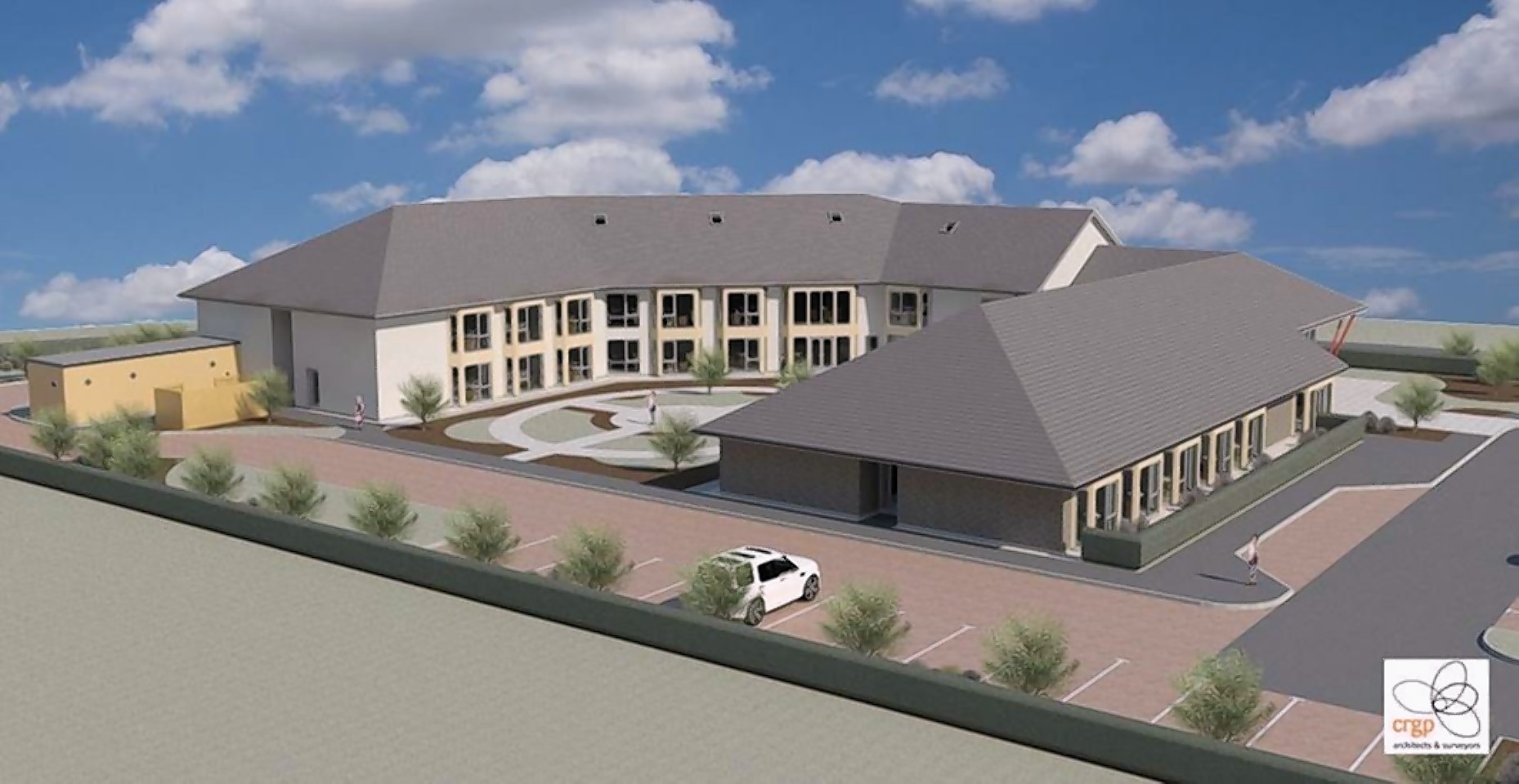 An artists impression of the proposed care home from the previous planning application