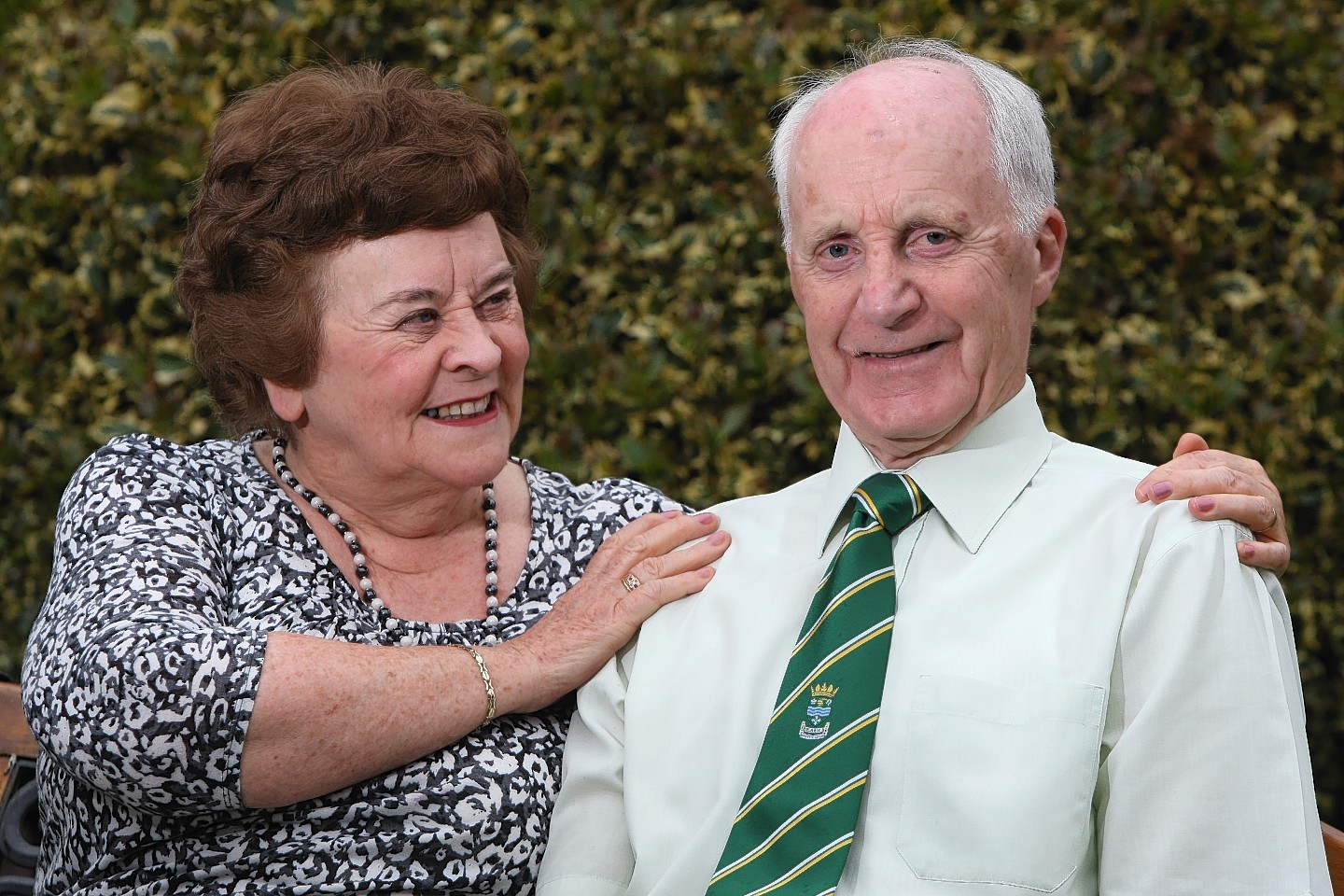 Gerry Grant MBE, co-founder of Highland Cross, with his wife Sheila. Picture: Andrew Smith