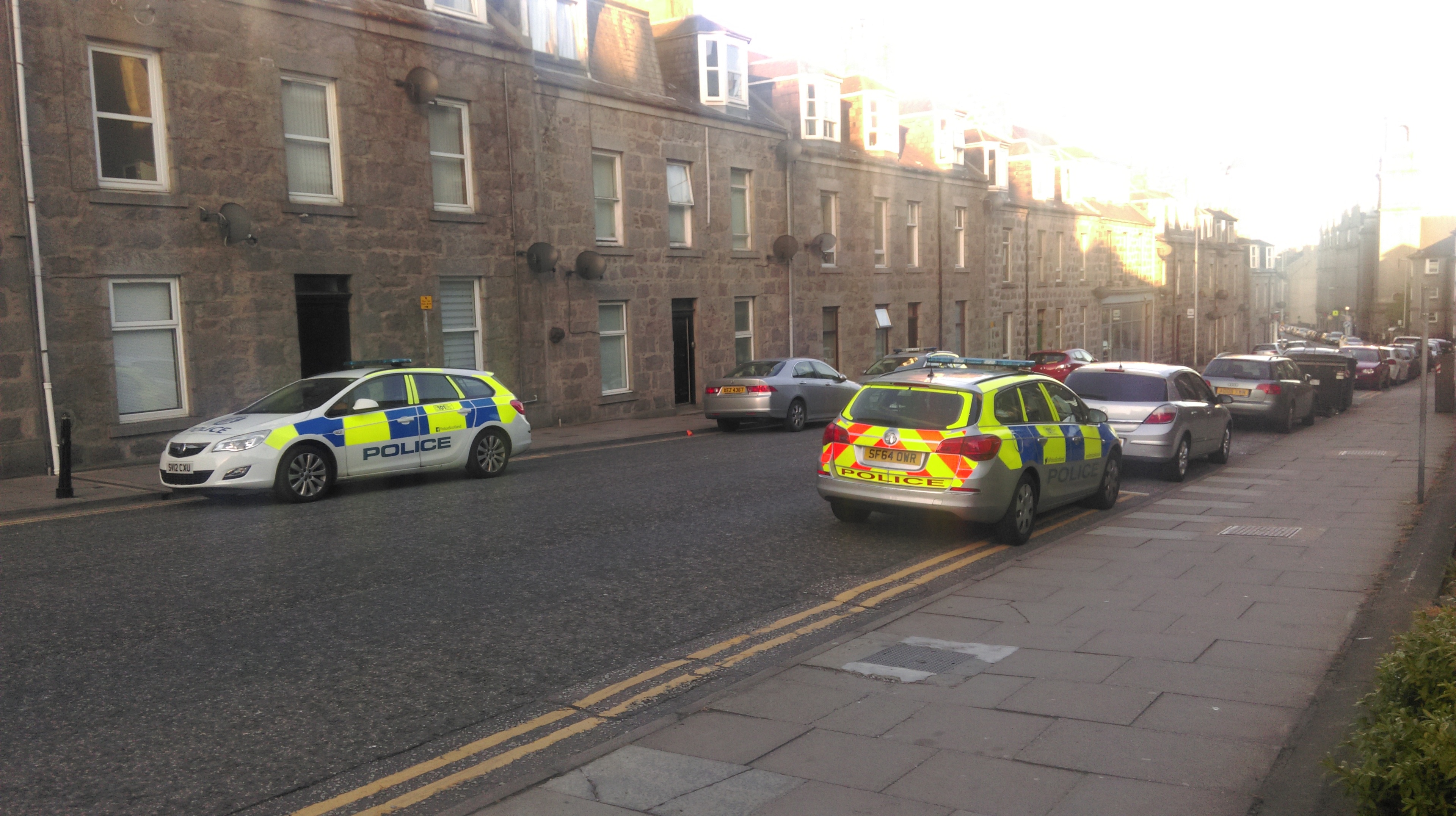 Police at the scene in Aberdeen
