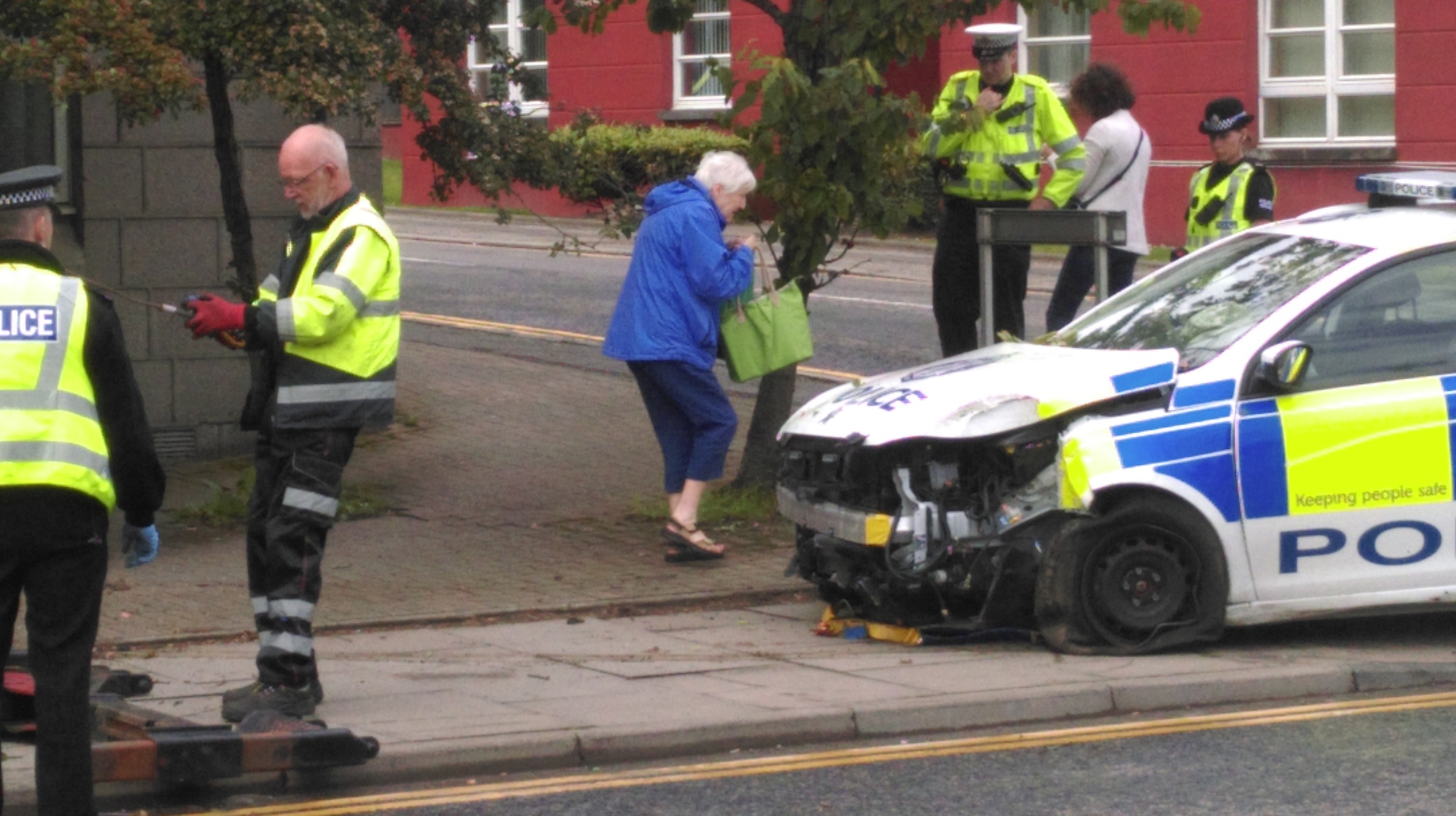Scene of the crash on Ashgrove Road